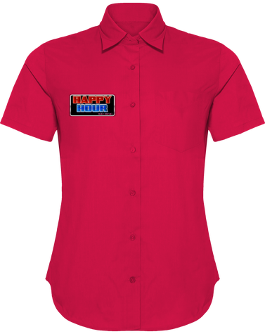 Chemise Manches Courtes Femme Happy hour avant