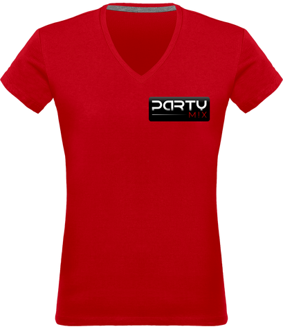  T-shirt Col V Femme Party Mix avant