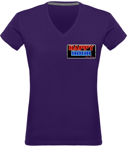 T-shirt Col V Femme Happy Hour avant