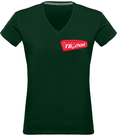T-shirt Col V Femme T6 Chart avant
