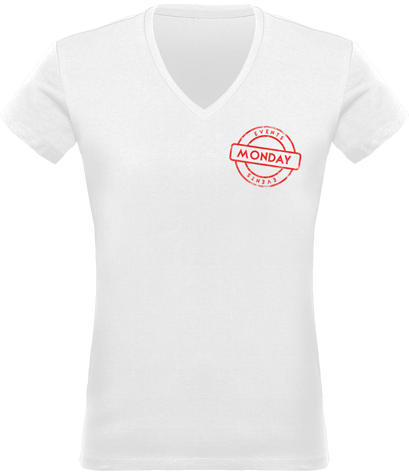 T-shirt Col V Femme Monday Events avant