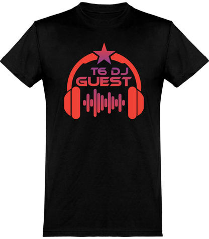 Tee-Shirt homme Col rond T6 DJ Guest avant t6 arrière