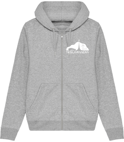 Sweat Zip femme Bio White logo