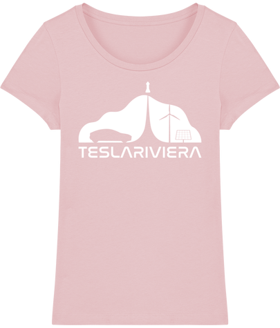 T-shirt femme Bio Col rond white logo