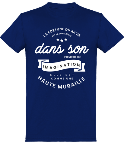 T-Shirt Homme BIO Bleu Cobalt. 