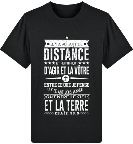 T-Shirt BIO Épais Homme Noir. 