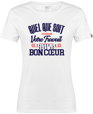 T-shirt Bio femme Blanc. 