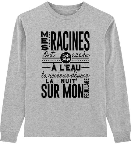 T-Shirt GRIS Homme manches longues. 