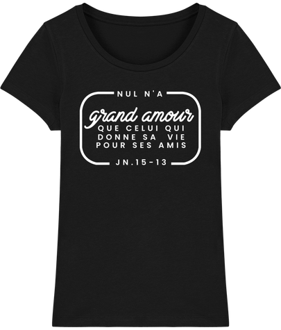 T-Shirt noir Femme BIO 