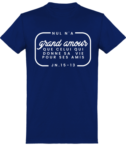 T-Shirt Homme BIO Bleu  Cobalt .