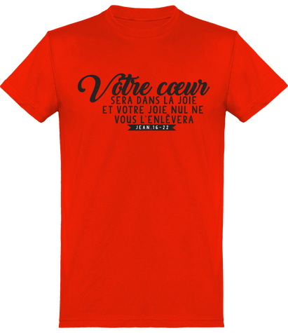 T-Shirt Rouge, BIO Homme Made in France 