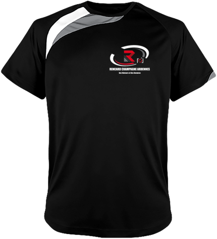 T-Shirt Sport 3 couleurs Rencard Champagne Ardenne logo Blanc