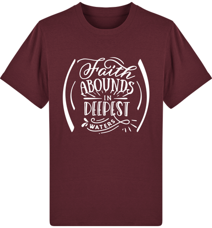 T-Shirt BIO Épais Homme. Bordeaux 