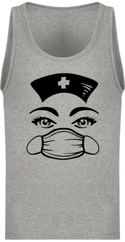 Débardeur Homme BIO. Nurse with a Mask. .