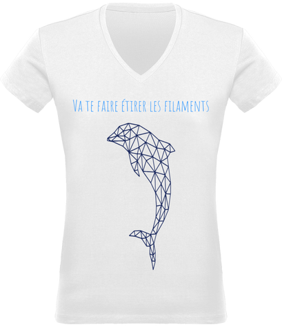 T-shirt V femme 