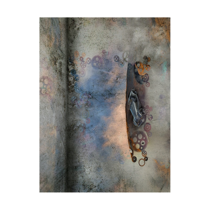 Panneau Photo en Bois surface lignée blanche naturelle Car par Cartsandra B Sublimation