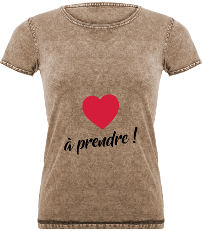 T-shirt femme délavé en 100% coton pré-rétréci Ring-Spun