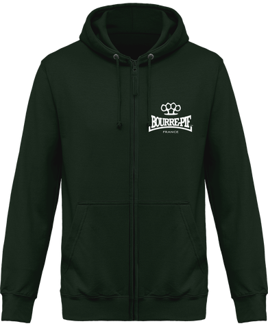 Sweat à capuche zippé Bourre-Pif, 2 impressions