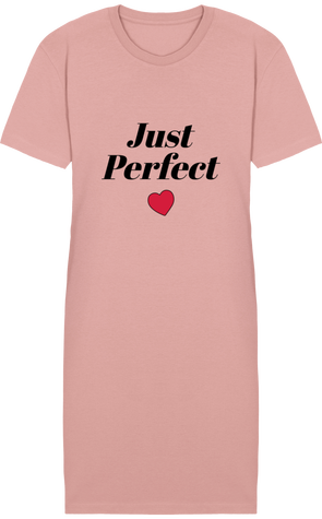 Robe tee-shirt avec manches montées et coupe légèrement ajustée pour un style casual et féminin