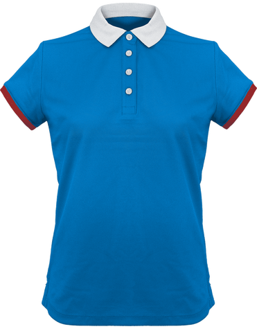 Polo personnalisé pour femme 100% polyester maille piquée Cool Plus®. Tissu à séchage rapide idéal p