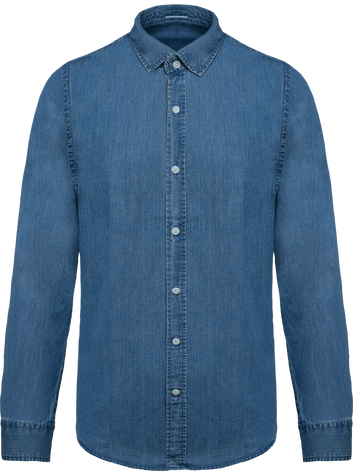 Chemise homme  denim coton bio. Denim tissé style 2020