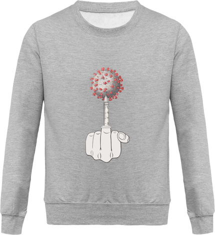 Sweat homme, col rond, illustration Fuck Covid19