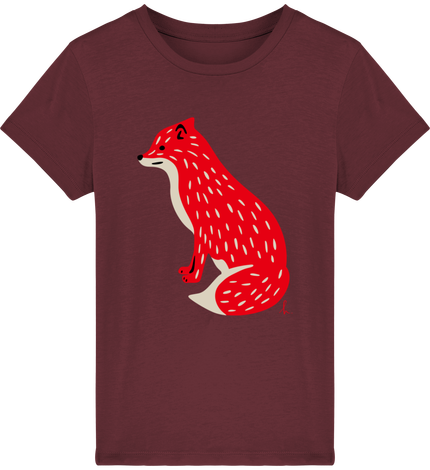 T-shirt Enfant Bio Kitsune à la fraise