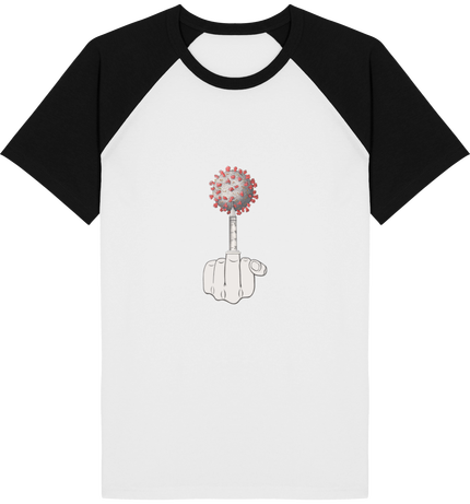 t-shirt baseball homme - fuck covid- manche courte, illustration fuck covid19