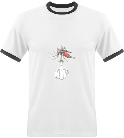 T-shirt Homme,  illustration fuck moustique-tigre