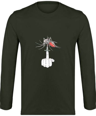 tee-shirt homme, illustration fuck moustique tigre