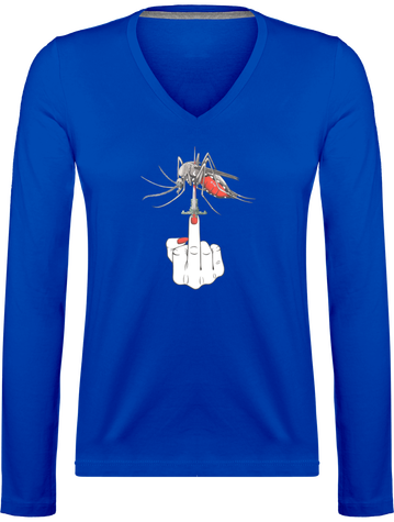 t-shirt femme 100% coton, illustration fuck moustique tigre