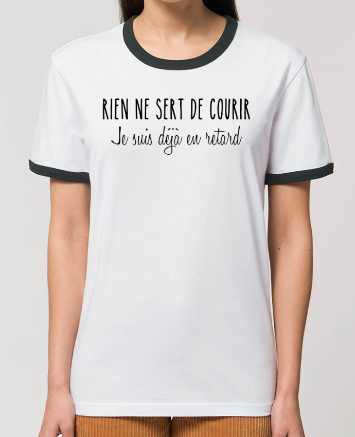 T Shirt Contraste Unisexe Stanley Ringer Les Retardataires Message Tunetoo