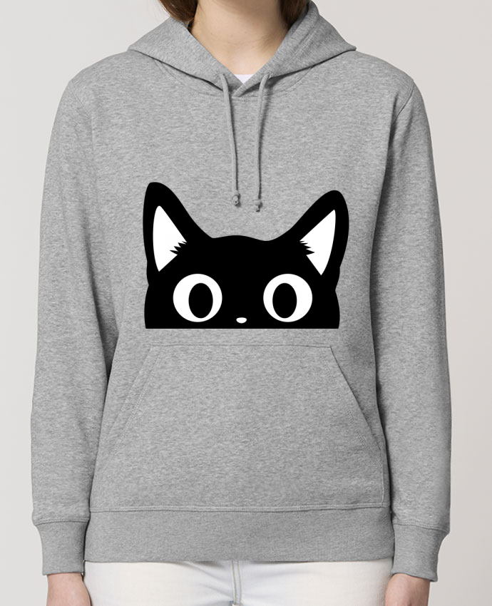 Sweat Shirt Capuche Essentiel Unisexe Drummer Chat 100 Coton Bio Tunetoo