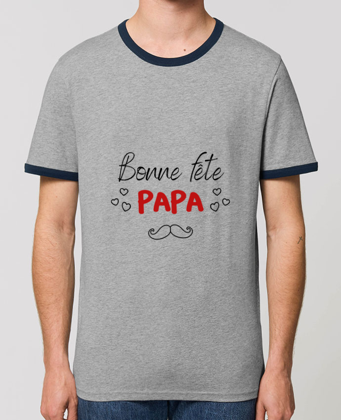 T Shirt Contrast Unisexe Stanley RINGER Bonne f te papa id e