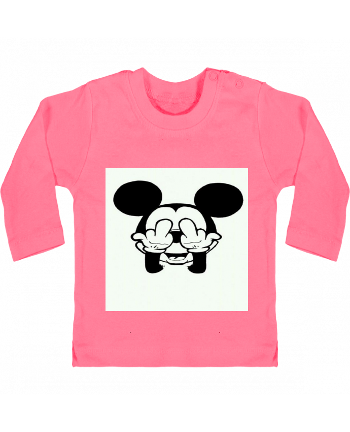 T shirt Bebe Manches Longues Boutons Pression Vetement mickey doigt d honneur manches longues Tunetoo