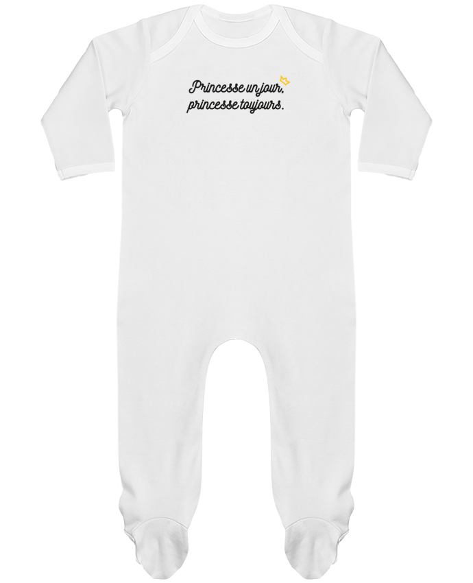 Pyjama Bebe Manches Longues Contraste Princesse Un Jour Princesse Toujours Tunetoo