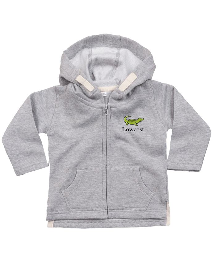 Sweat Bébé Zippé à Capuche Parodie Lacoste du bled Robert Paté