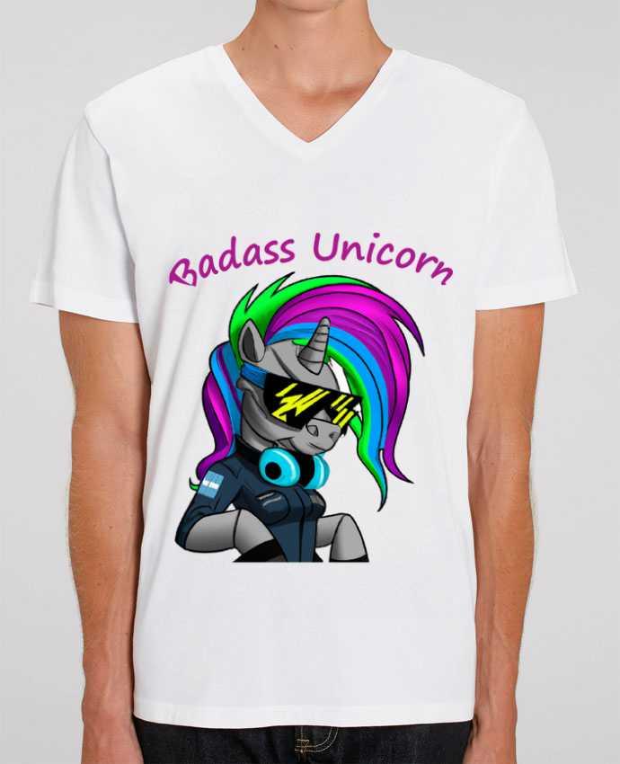 T shirt homme Licorne Cyberpunk Badass par Le monde des licornes