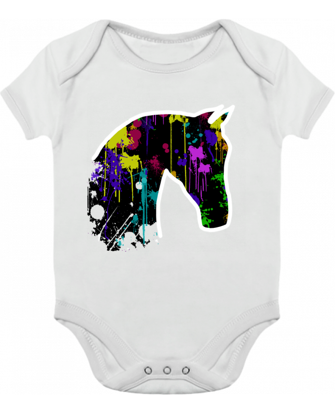 Body Bebe Contraste Cheval Noir Avec Eclaboussures Tasca