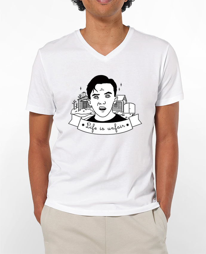 T-shirt Col V Homme 180g Malcolm in the middle idée cadeau Tunetoo