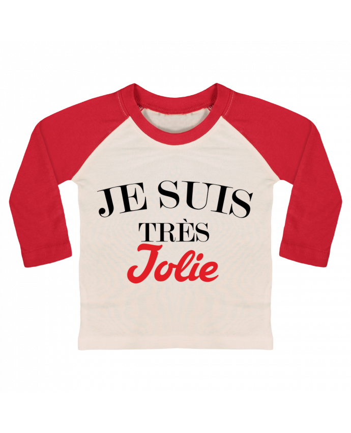 Tshirt Bébé Baseball Manches Longues Je suis très jolie