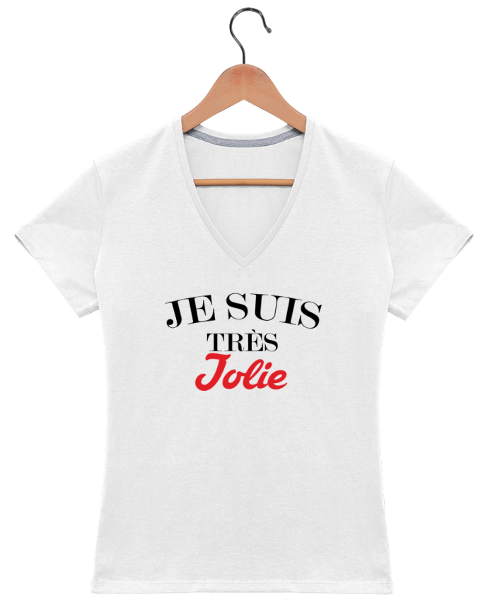 Tshirt Col V Femme 180 gr Je suis très jolie