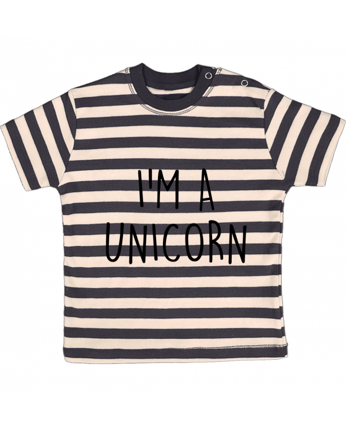 T Shirt Bebe A Rayures I M A Unicorn Bichette Tunetoo