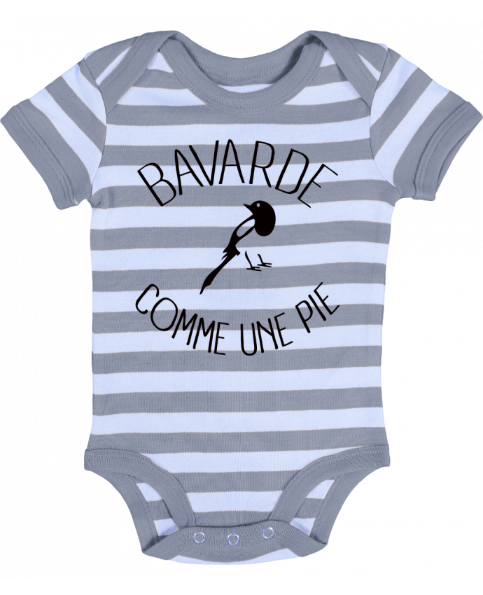Body Bebe A Rayures Bavarde Comme Une Pie Par Freeyourshirt Com