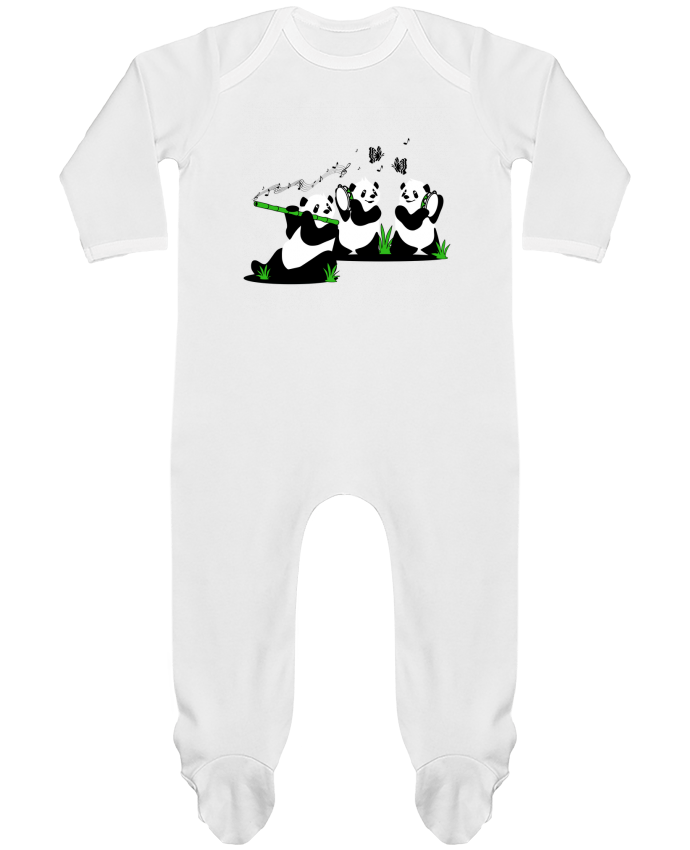 Pyjama Bebe Manches Longues Contraste Panda S Band Coeurdechoux