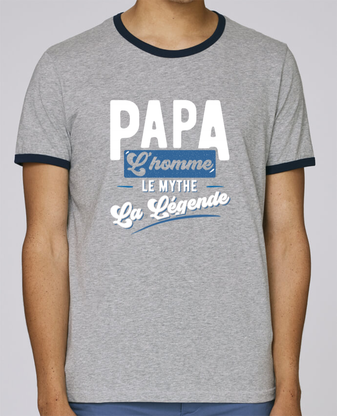 T-Shirt Ringer Contrasté Homme Stanley Holds Papa la ...