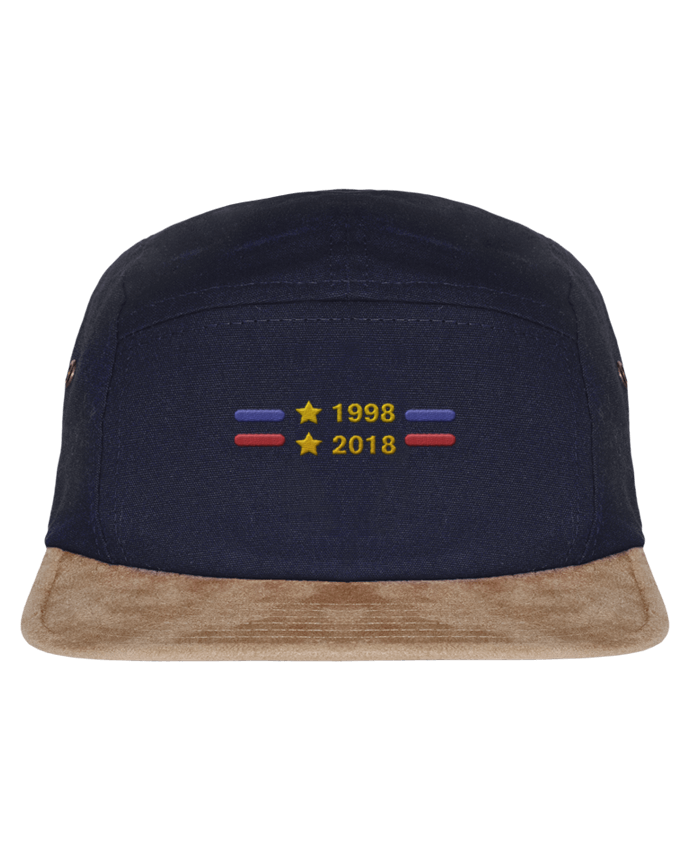 CASQUETTE CINQ PANNEAUX VISIERE CONTRASTÉE UNISEXE - BRODÉ - BF610C