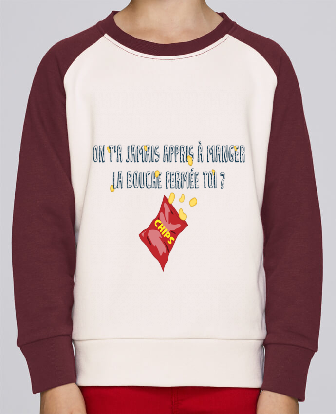 Sweat Shirt Col Rond Enfant Stanley Mini Contrast Manger La Bouche Fermee Citation Dikkenek Par Le Designer Tunetoo Sweat Shirt Col Rond Enfant Stanley Mini Contrast Manger La Bouche Fermee Citation Dikkenek Par Le Designer Tunetoo