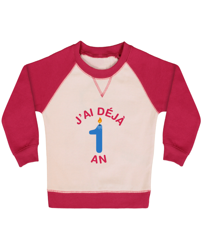 Sweat Shirt Bebe Col Rond Manches Raglan Contrastees Deja 1 Ans Cadeau Bebe Tunetoo