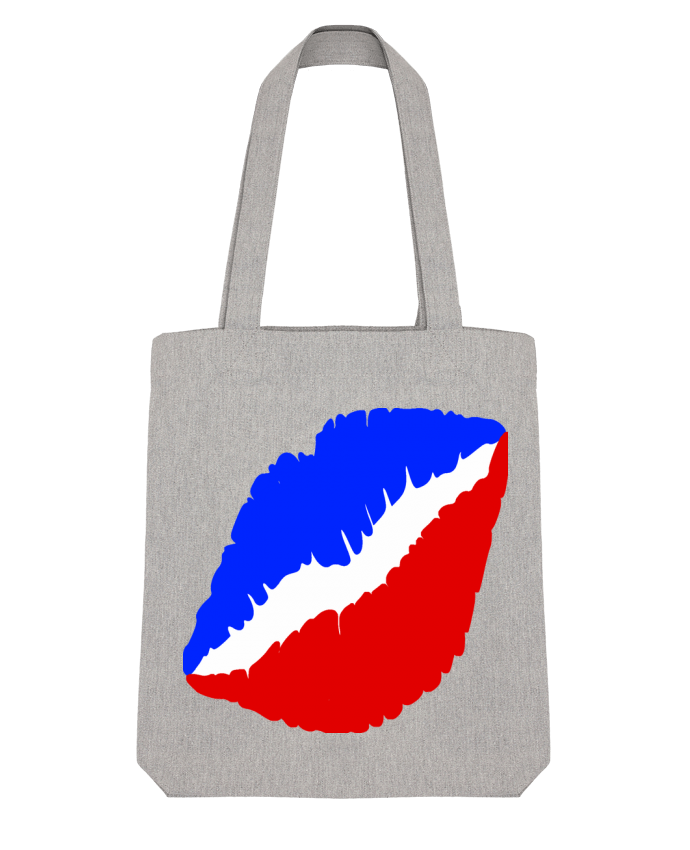 Tote Bag Stanley Stella Levres Bleu Blanc Rouge Par Gonanissima